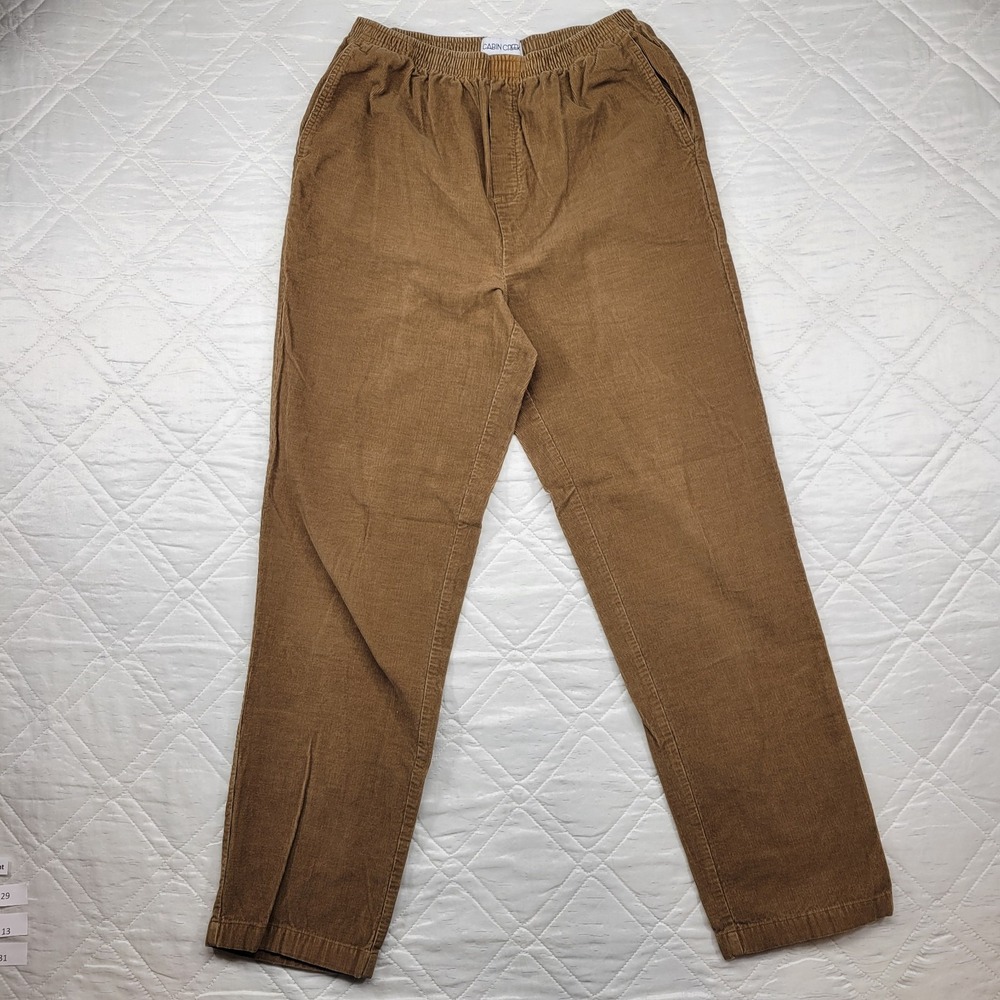 Cabin Creek 100% cotton light brown corduroy‎ pull on pants size 12T
